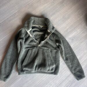 Women's Green Fleece Sweater Eddie Bauer